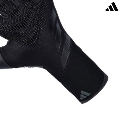 Luva desportiva preta com logo Adidas cinza