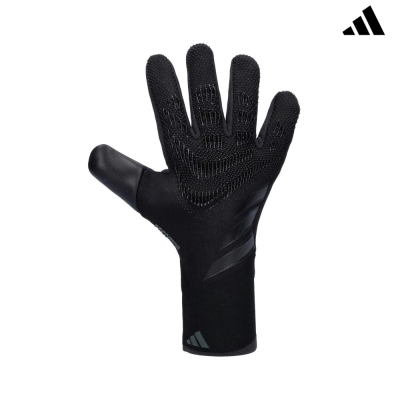 Luva desportiva preta Adidas com textura antiderrapante