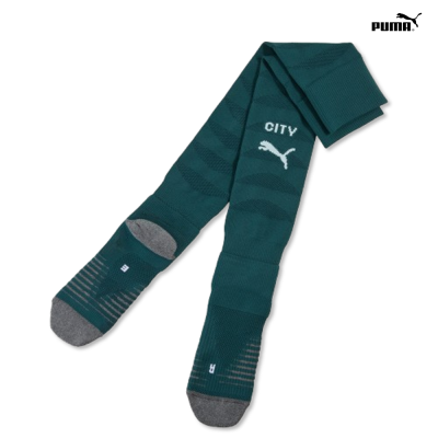 Meias desportivas verdes com cinzento e logótipo PUMA