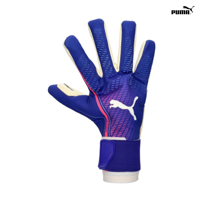 Luva desportiva azul e branca Puma com logótipo