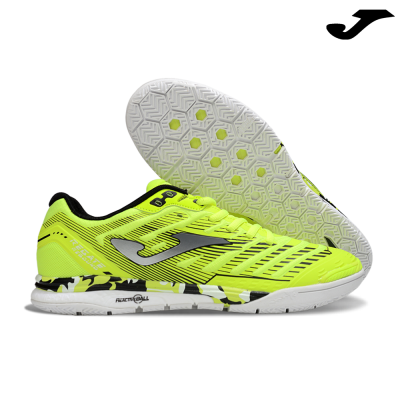 Sapatilhas desportivas amarelo fluorescente Joma com sola branca e padrão hexagonal