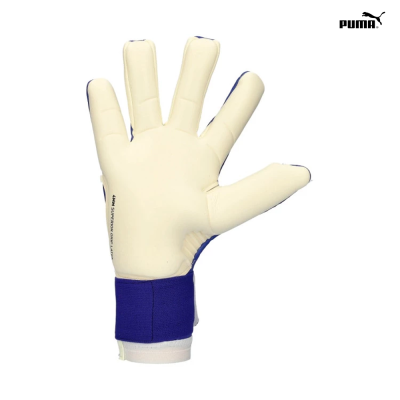 Luva de guarda-redes futebol Puma com palma bege e faixa azul
