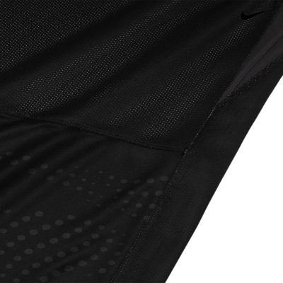 Tecido desportivo preto texturizado com logotipo Nike preto