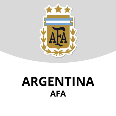 Emblema da Associação de Futebol Argentina AFA com texto ARGENTINA AFA