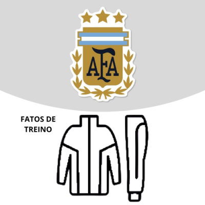 Desenho de fato de treino com logótipo AFA e texto FATOS DE TREINO.