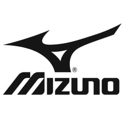 Logo preto Mizuno sobre fundo branco
