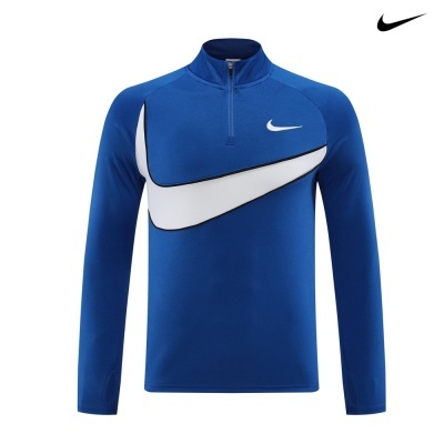 Camisola desportiva Nike azul com grande swoosh branco