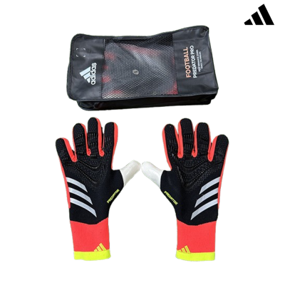 luvas de futebol Adidas com bolsa de transporte preta