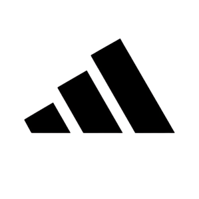 Logótipo preto da Adidas com três barras