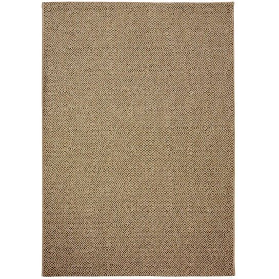 Tapete Sisalana Diamond | Efeito Sisal 9081 Tapete bege com padrão de losangos castanhos