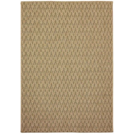 Tapete Sisalana Chevron | Efeito Sisal 8773 Tapete retangular bege e castanho com padrão de espinha de peixe