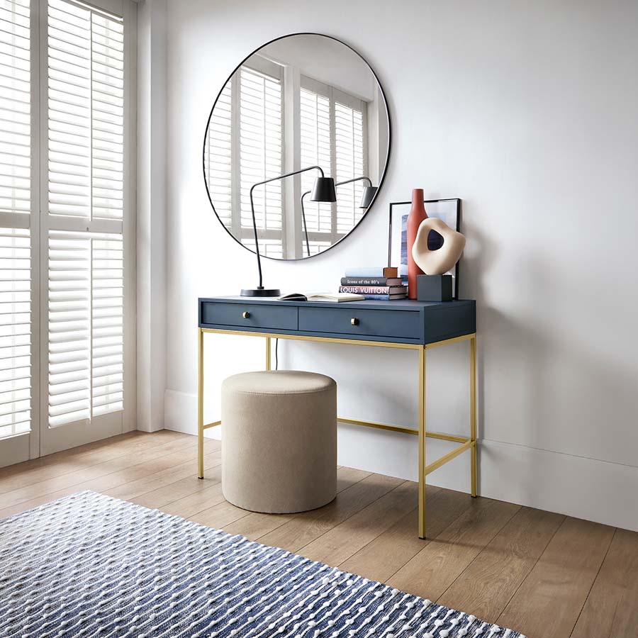 Consola Azul Navi com Pernas em Dourado
