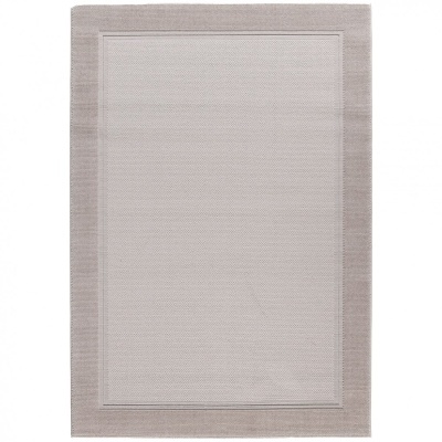 Tapete cinza claro com borda cinza escuro e padrão de malha