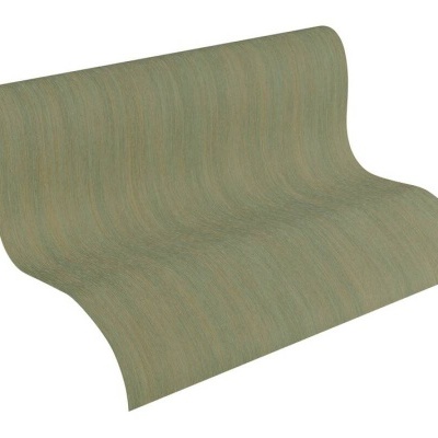 Rolo de papel de parede verde com padrão texturizado ondulado