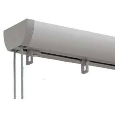 Calha para cortinado onda perfeita. Imagem sw pequena amostra de perfil em cor anodizado