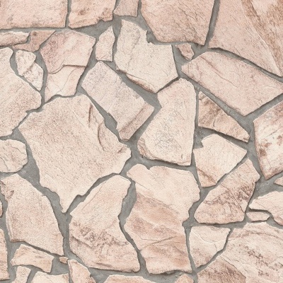 Textura de pedra decorativa bege e castanho claro com juntas cinza