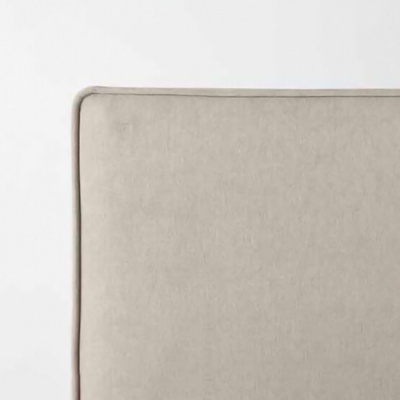 Canto de colchão ou estofado cinza claro com borda arredondada