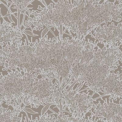 Padrão decorativo floral bege e branco