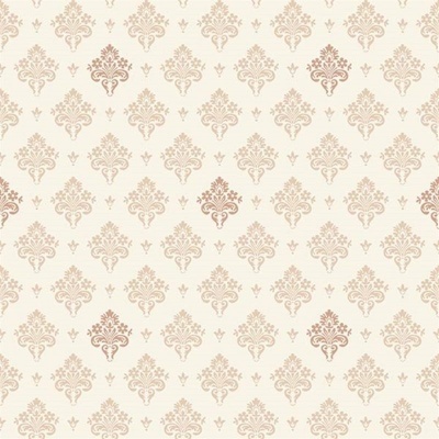 Papel de parede bege com padrão floral castanho claro