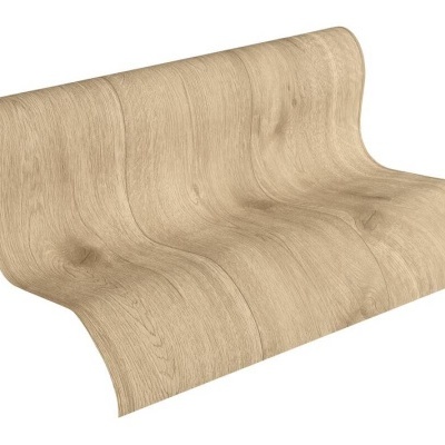 Rolo de papel vinílico com padrão de madeira clara