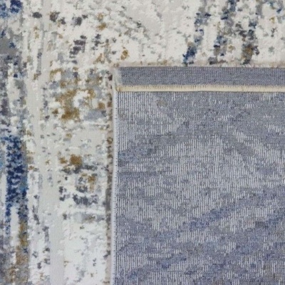 tapete abstrato cinza azul bege com costura