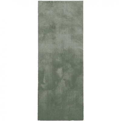 Tapete retangular verde com textura suave