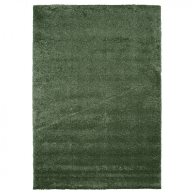 Tapete verde escuro retangular com textura suave