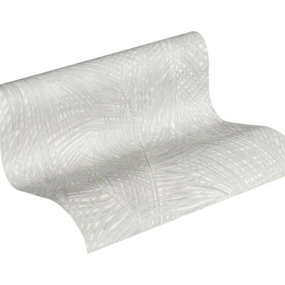 Rolo de papel de parede branco com padrão abstrato cinza