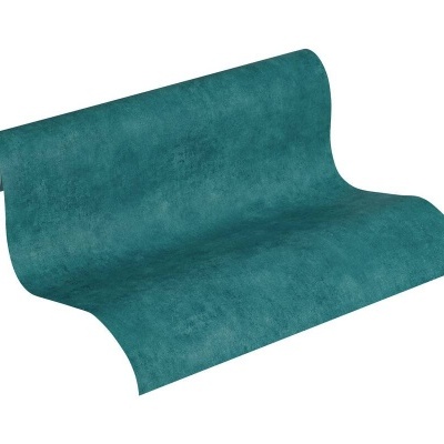 Rolo de papel de parede verde-azulado com textura