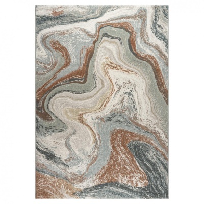 Tapete abstrato com padrão de mármore em tons cinza, bege, castanho e branco