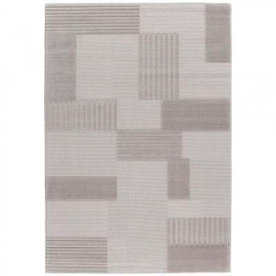 Tapete geométrico cinza claro com textura variada