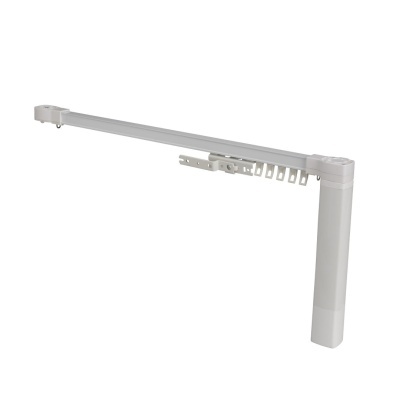 Varão para cortinado branco com suporte e anéis integrados