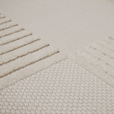 Tapete bege com diferentes padrões de textura em relevo