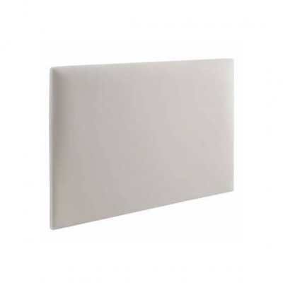 Cabeceira de cama retangular de tecido cinzento claro