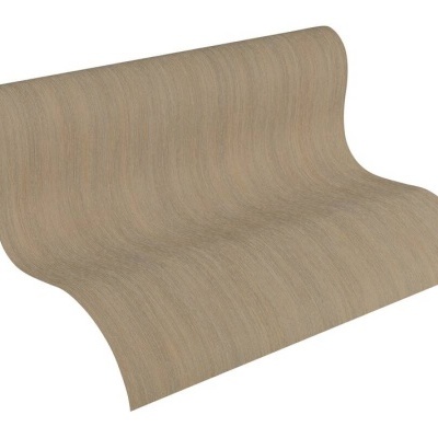 Rolo de papel de parede bege listrado rolado