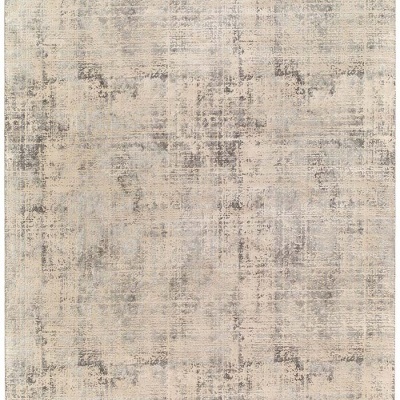 Tapete bege e cinza com padrão abstrato e aparência desgastada