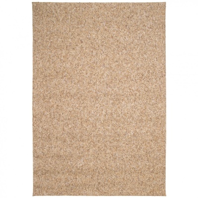 Tapete rectangular bege com textura entrelaçada e padrão uniforme