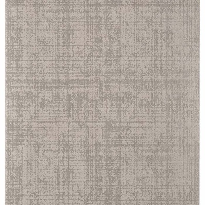 Tapete rectangular bege com padrão texturizado