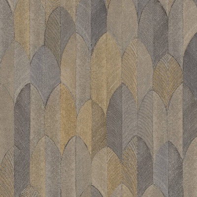 Padrão de tecido com arcos em tons neutros cinza e bege