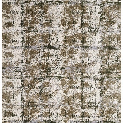 Tapete com padrão abstracto em tons de castanho, bege, branco e cinzento