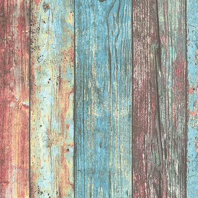 Painéis de madeira desgastada coloridos em tons rústicos