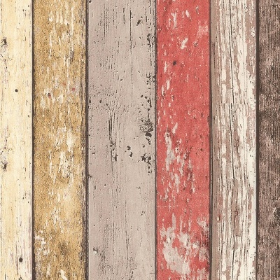 Painéis de madeira envelhecida com diversas cores e texturas.