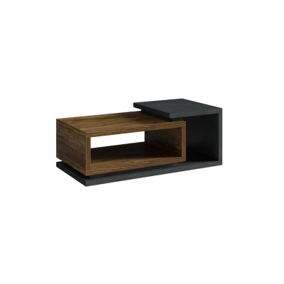 Mesa de centro moderna em madeira castanha e preto