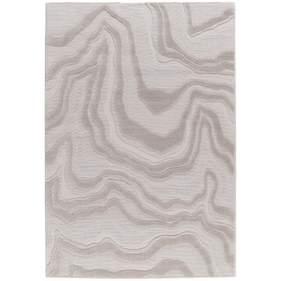 Tapete com padrão abstrato em cinza claro e bege