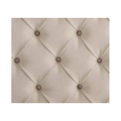 Superfície estofada bege com botões capitonê marrons