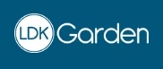 Logótipo LDK Garden em fundo azul