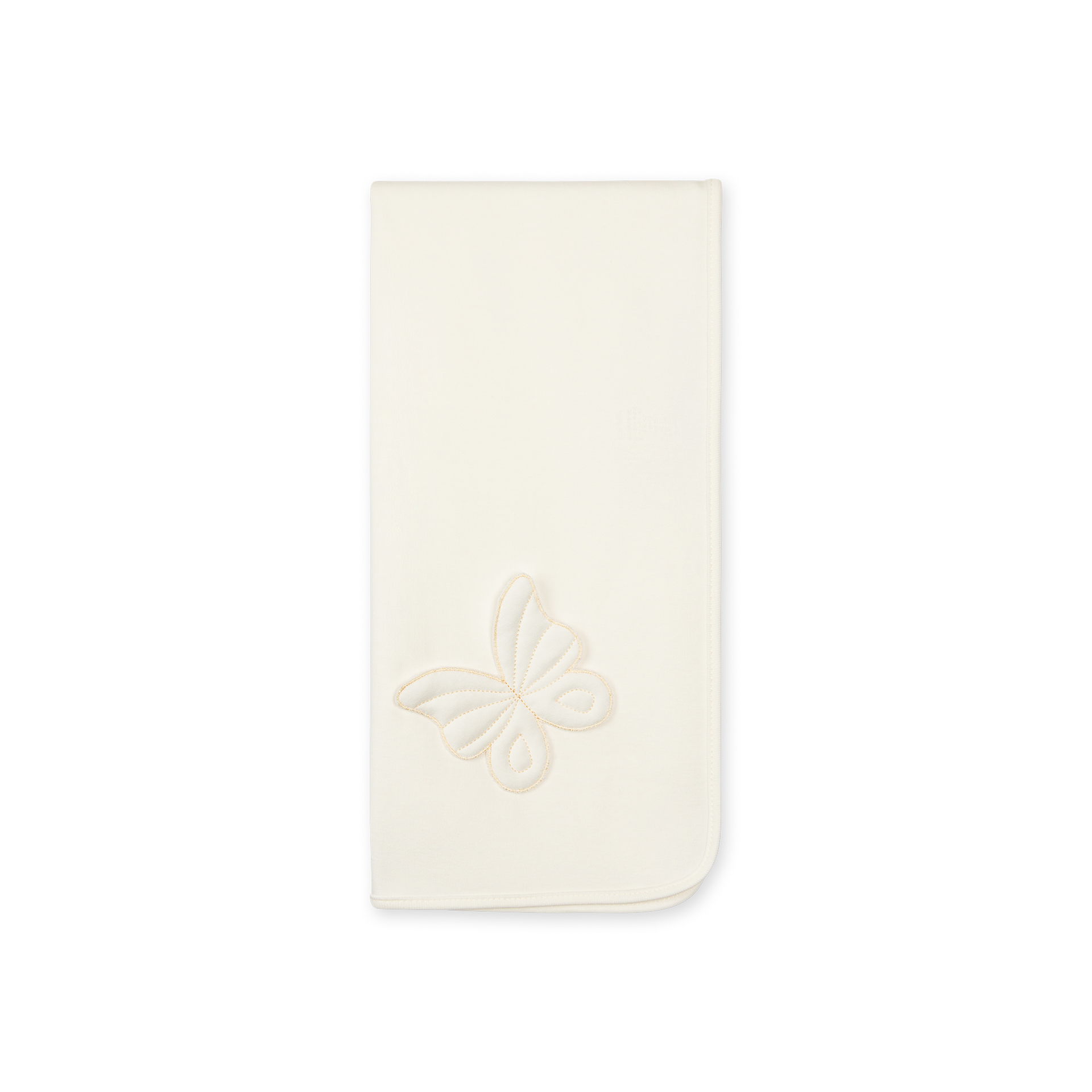 Fralda de Algodão pérola da Baby Gi - Coleção Butterfly Toalha branca com bordado de borboleta