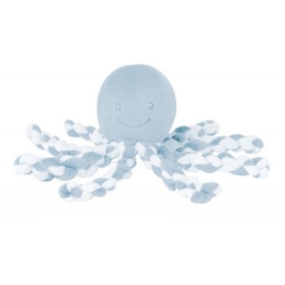 Brinquedo de pelúcia polvo azul para cão com tentáculos trançados