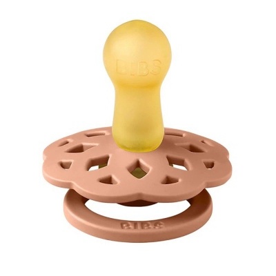 Chupeta Dodo amarela e rosa com padrão recortado