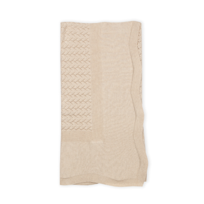 Meia comprida creme com padrão em relevo